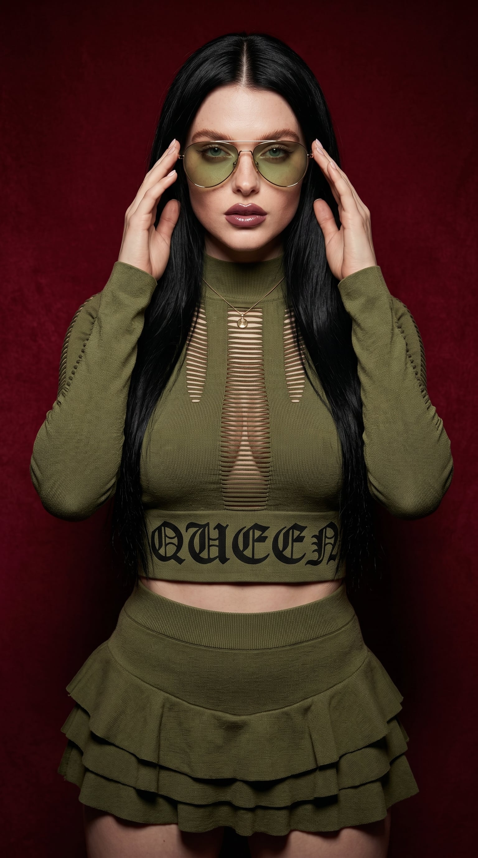 Create 9:16 image with ultra-high-resolution ultra realistic details. Use same face and f…