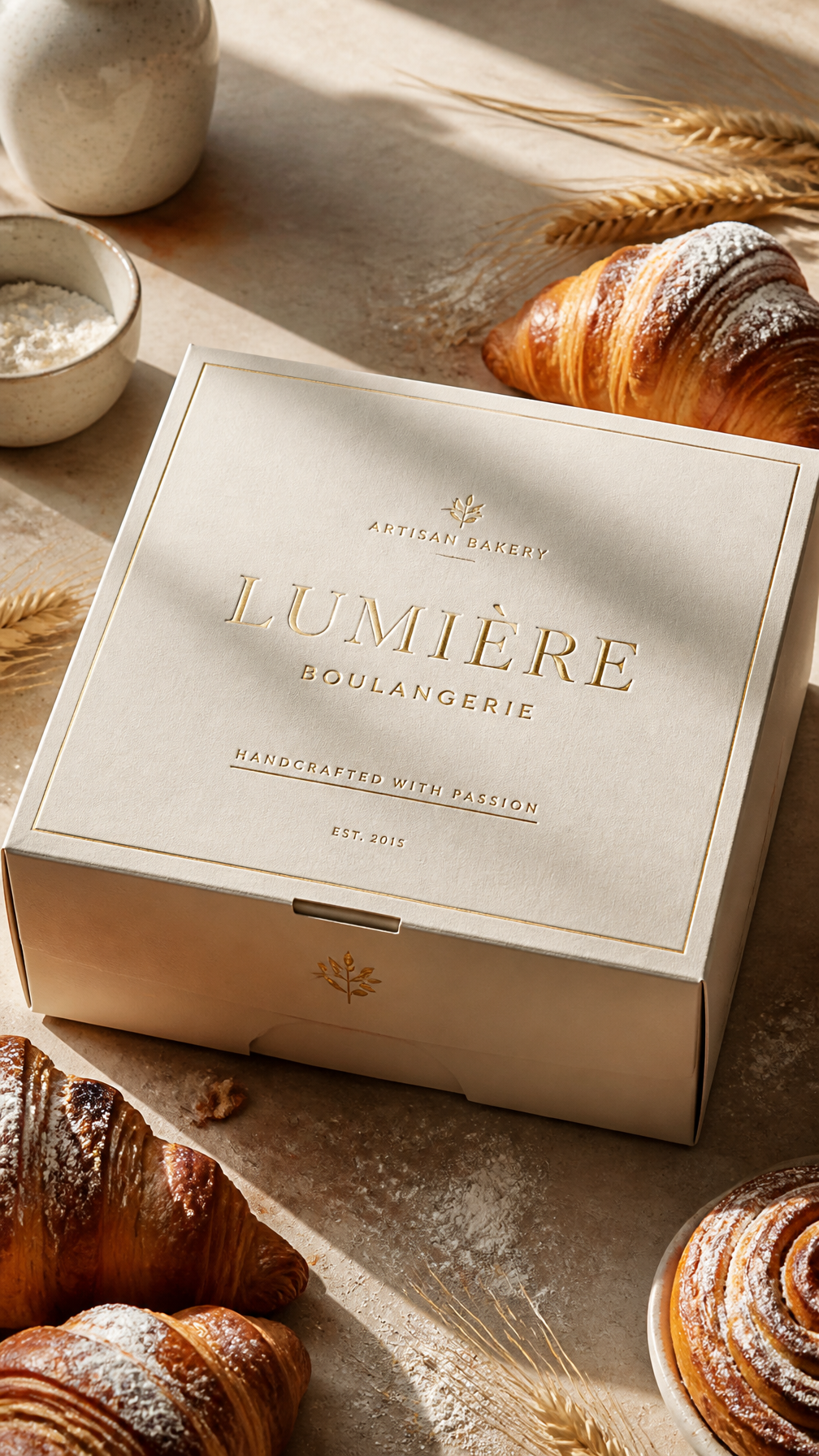 A highly recognizable commercial packaging concept for an artisan bakery brand.The hero o…