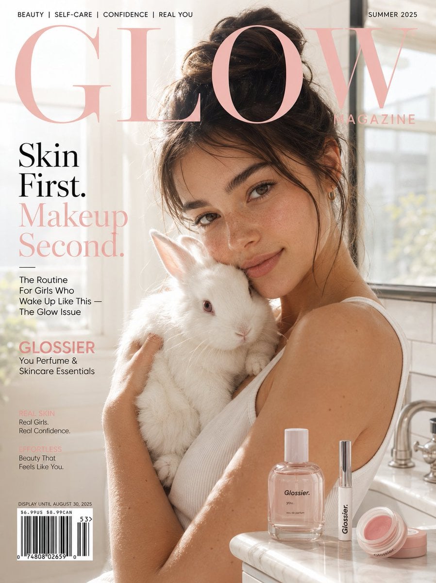 SUBJECT : A naturally beautiful girl with glowing no-makeup makeup