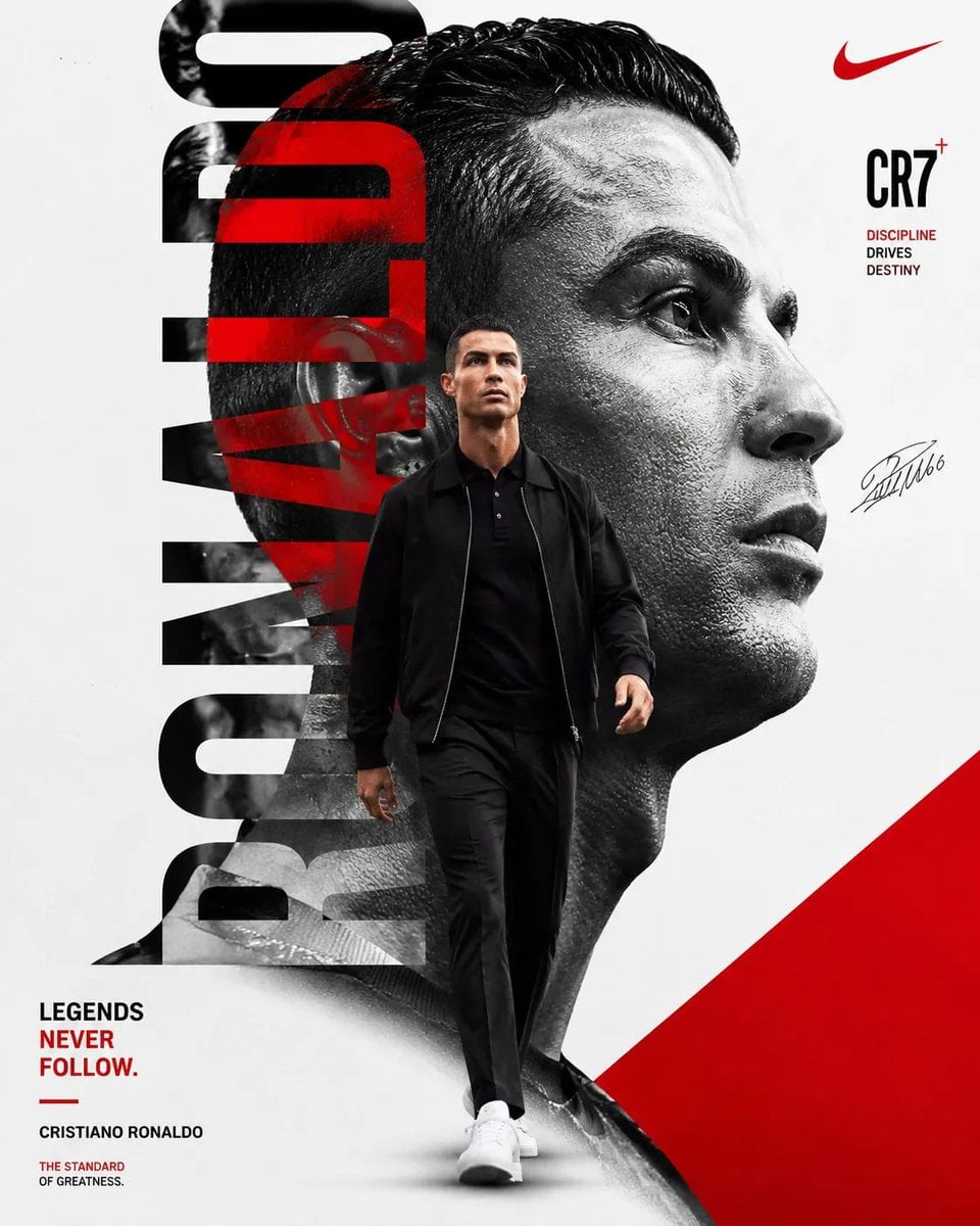 Ultra-premium minimalist sports poster featuring a confident man walking forward in an el…