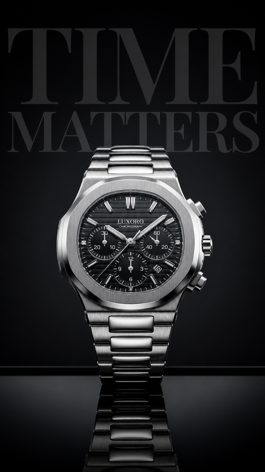 A premium luxury watch advertising visual designed for high-end fashion and lifestyle cam…