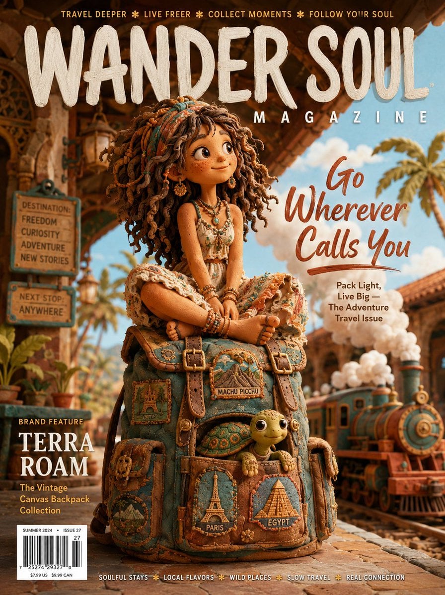 SUBJECT : A free-spirited claymation girl with wild clay curls
