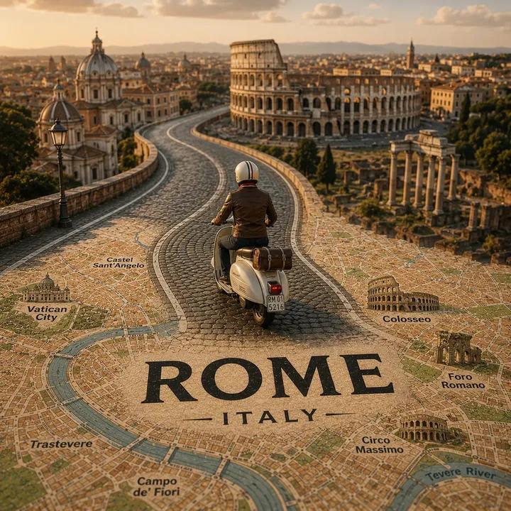 Create a highly detailed cinematic miniature tilt-shift travel scene of [City Name] featu…