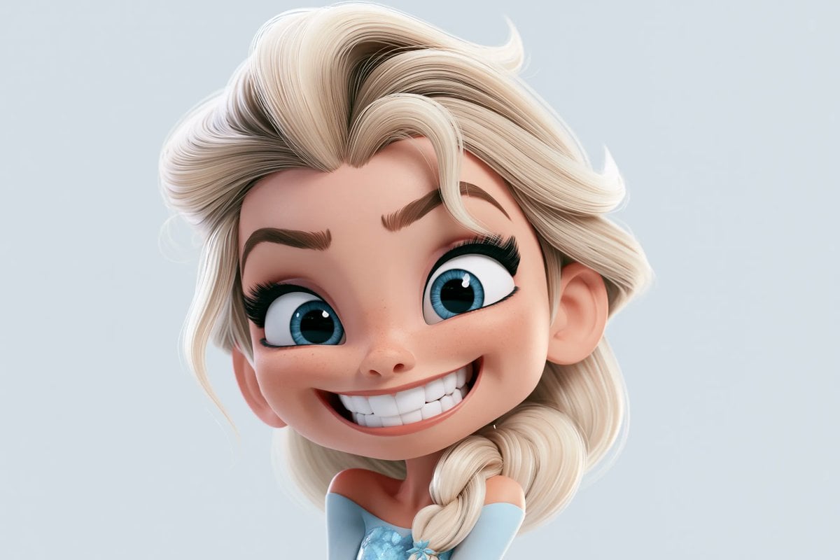 A highly stylized 3D caricature of [Character], with an oversized head, expressive facial…