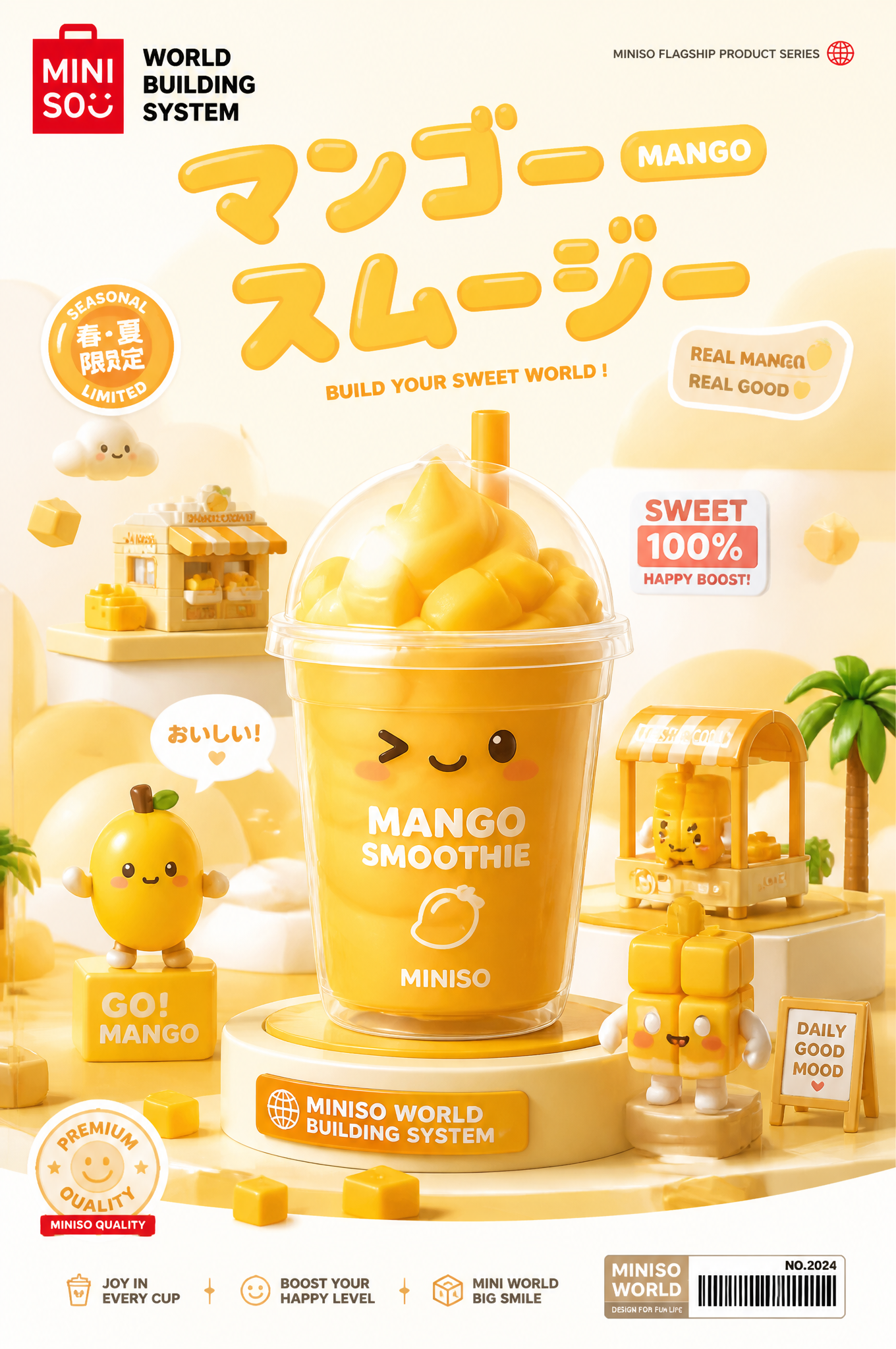 芒果冰沙 × MINISO WORLD BUILDING SYSTEMCenter:the hero product generated from