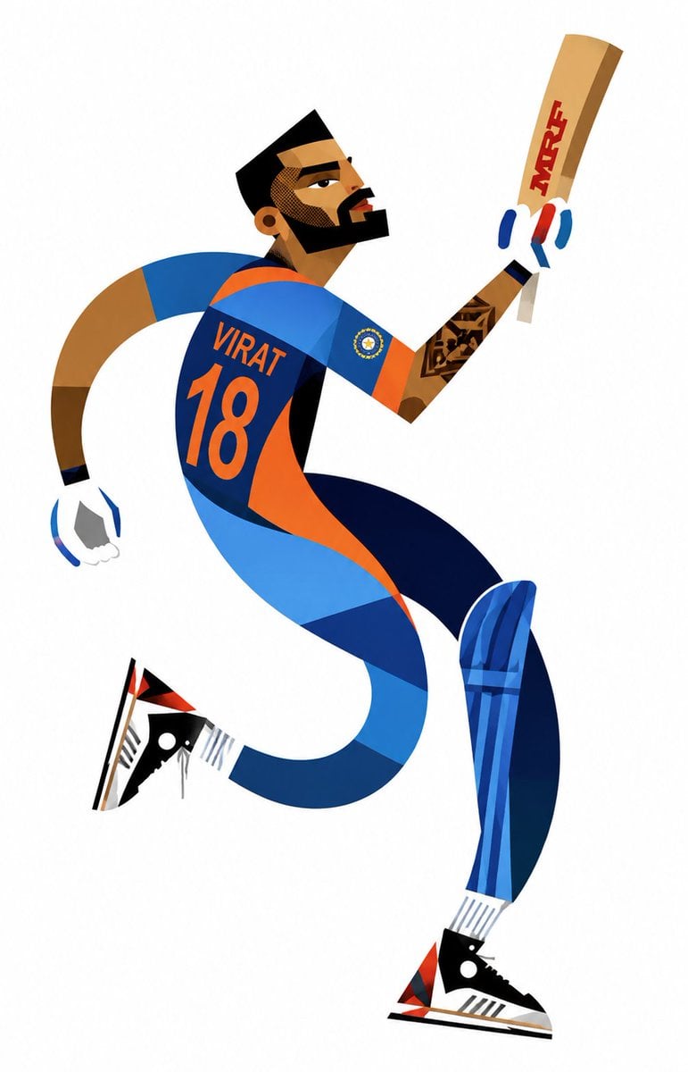 Create a stylized geometric cubist sports illustration poster featuring four legendary at…