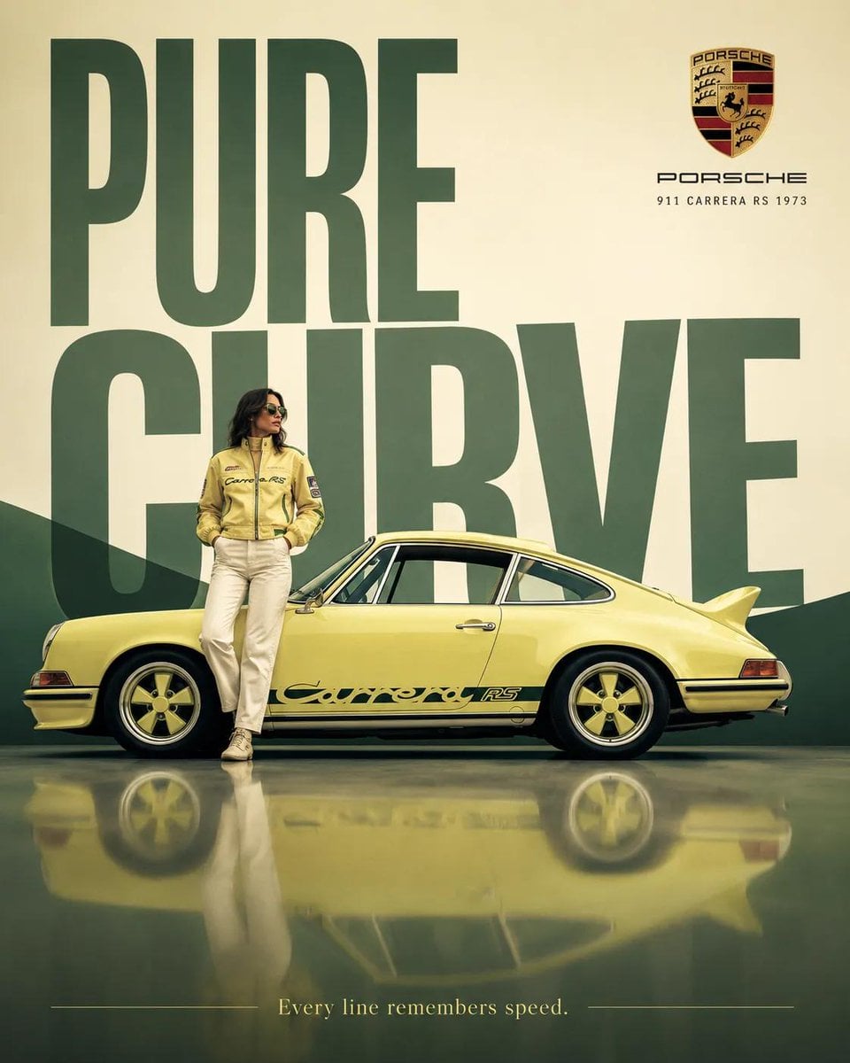 High-end surreal automotive advertising poster for [BRAND] [CAR MODEL], iconic vintage ca…