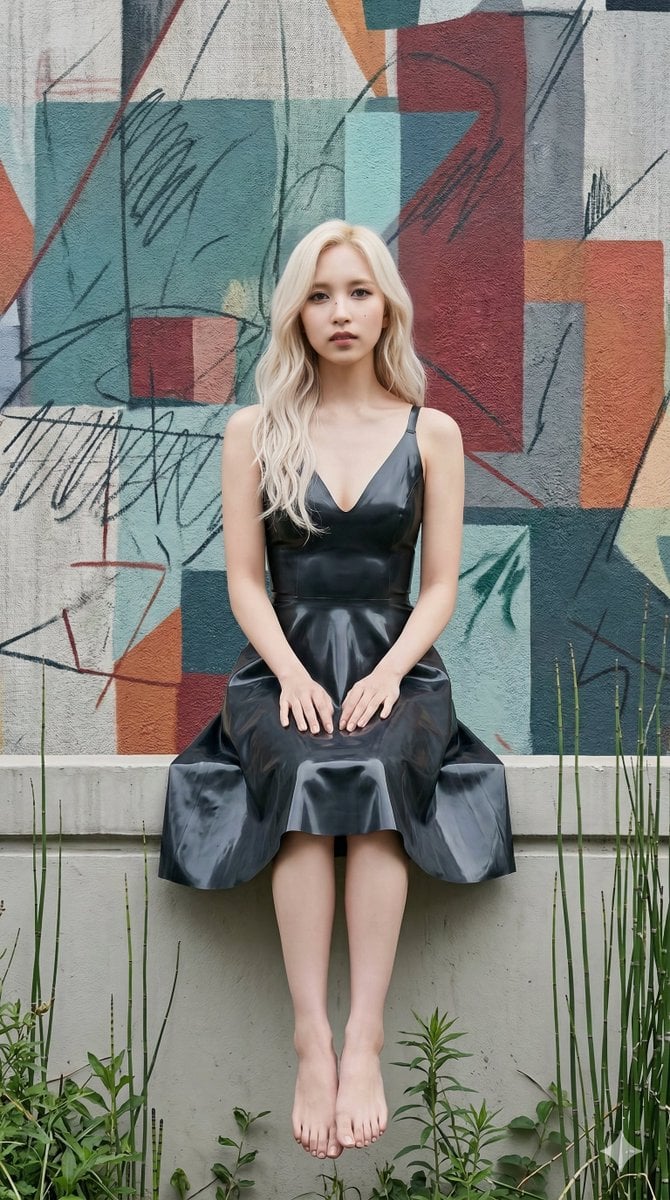 subject_and_pose : Mina from TWICE, a beautiful Japanese woman with