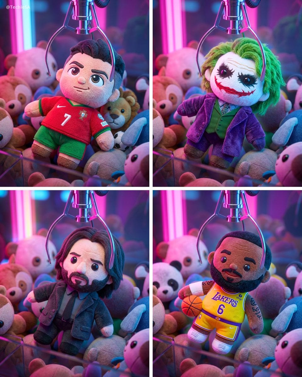 Cute 3d cartoon plush style transforming the person from the reference into a soft stuffe…