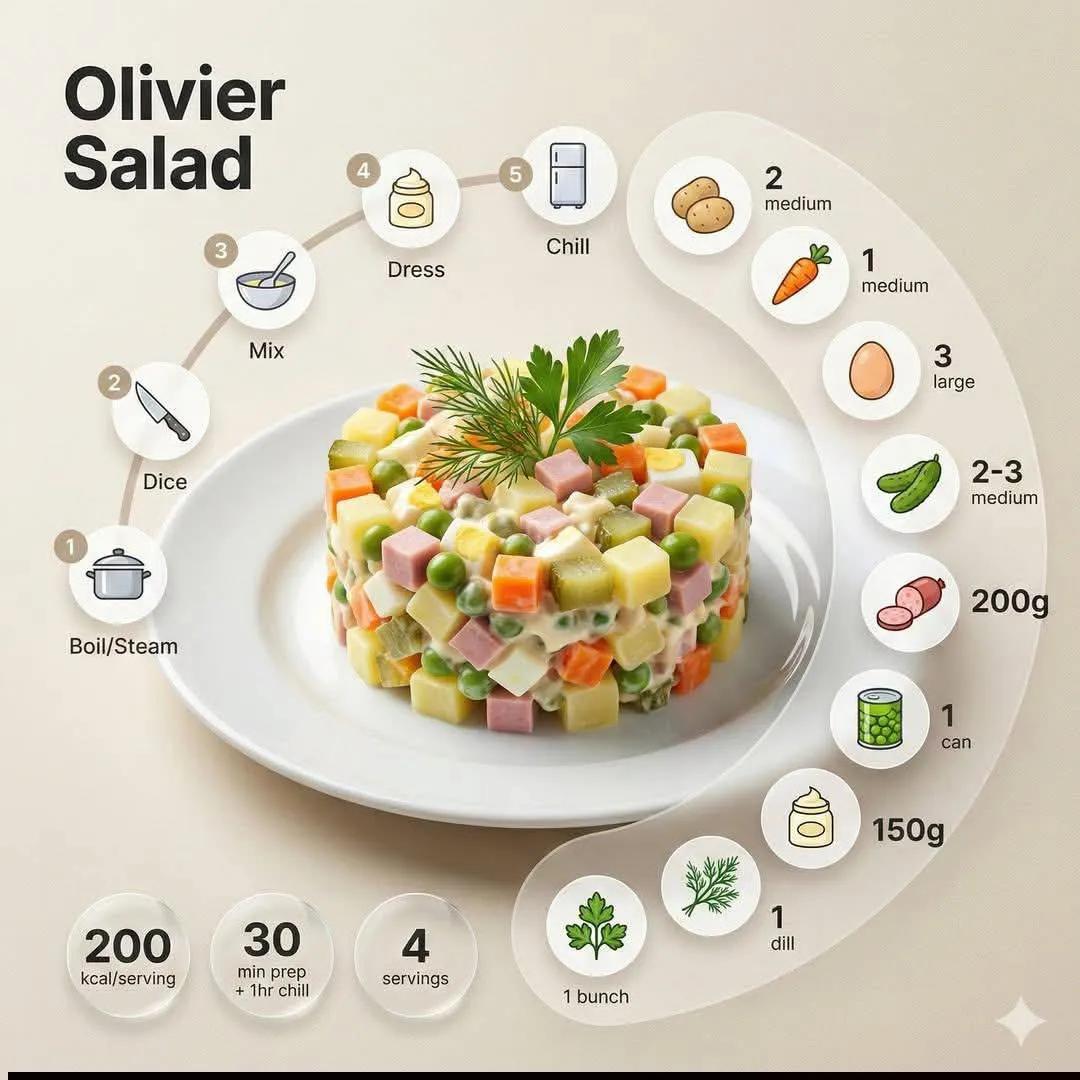 Minimalist modern recipe infographic featuring [DISH NAME], presented in a clean top-down…