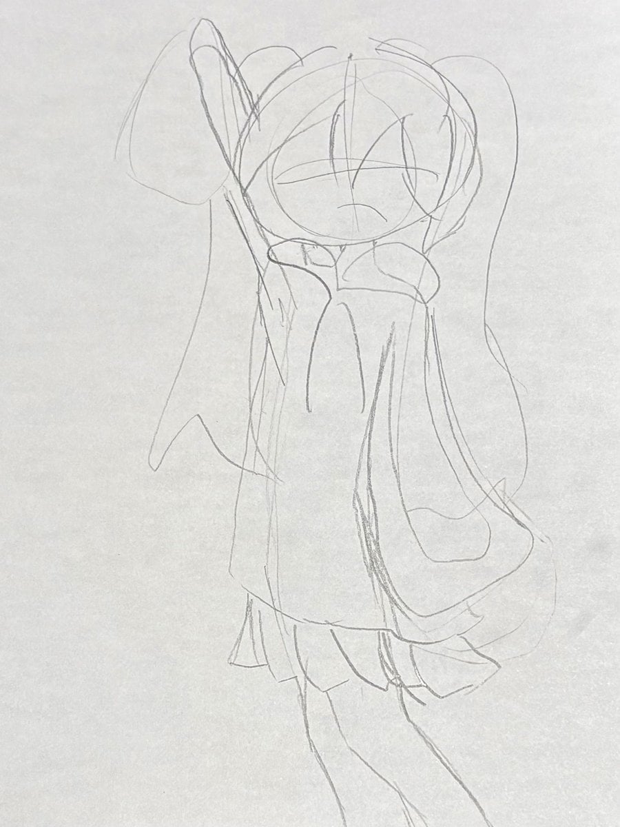 今日は妻にAntigravity 導入ガイド。横で色々見てた娘が「AIはアタリの絵でも違う角度出せる？」と描いた絵を持ってきた。