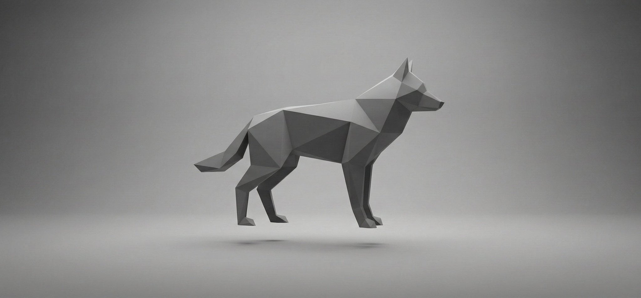 SUBJECT abstracted into simple geometric forms, floating in a monochromatic