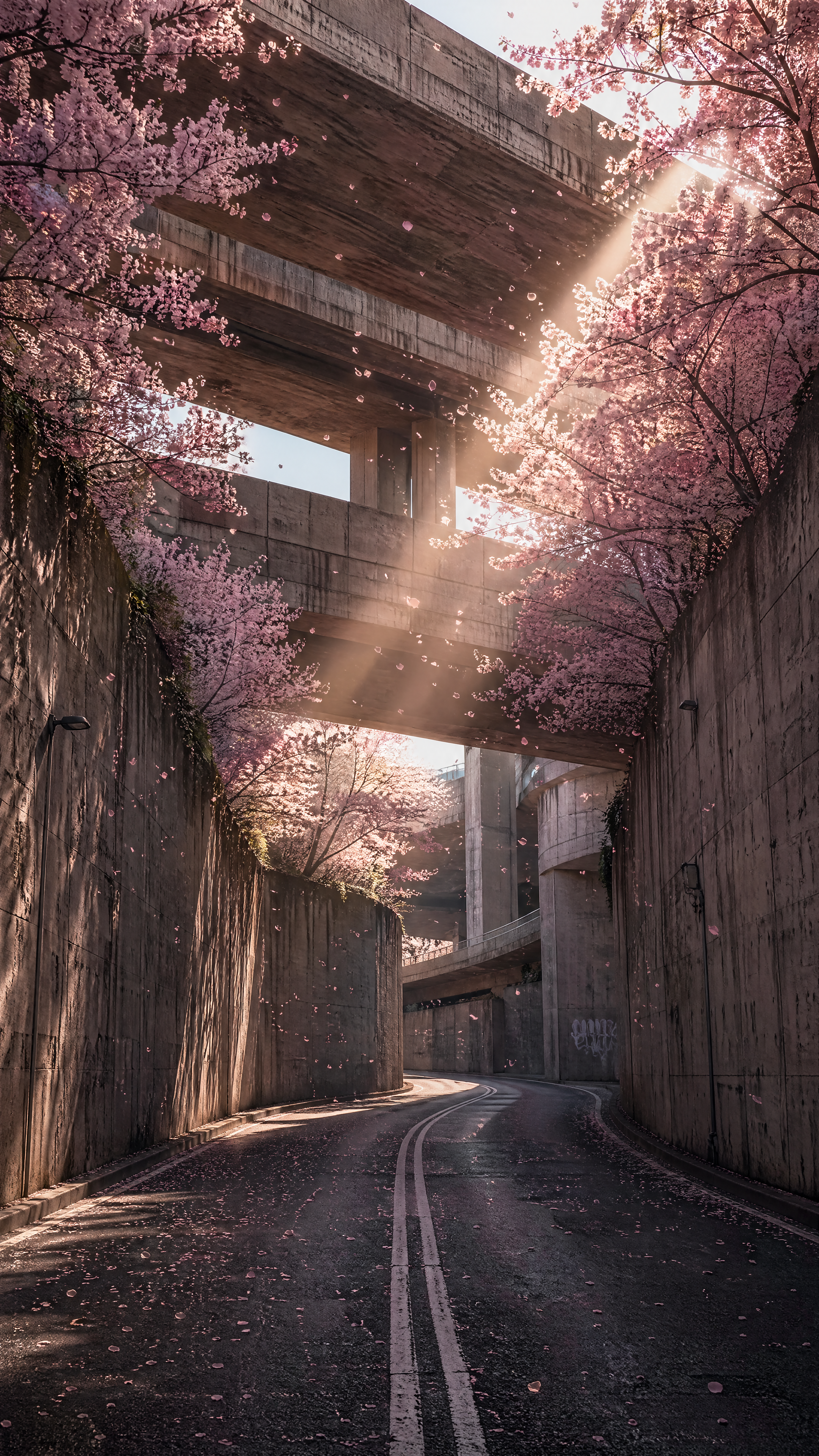 Spring Blooming Between Concrete