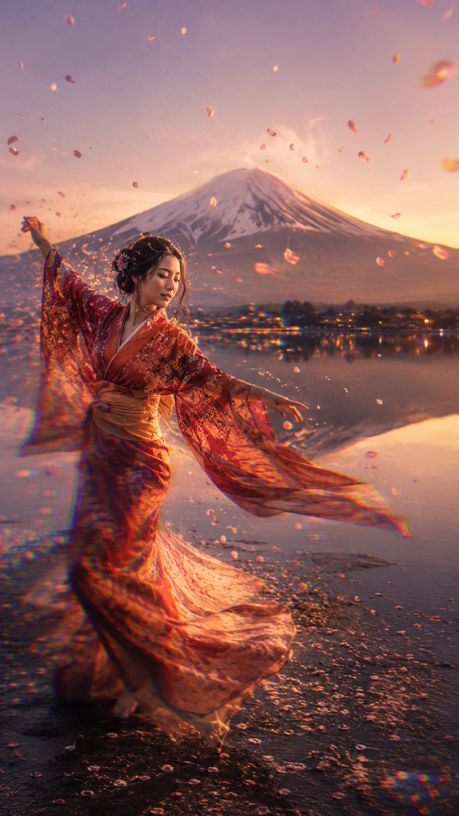 Where Fuji Meets theDancing Flame