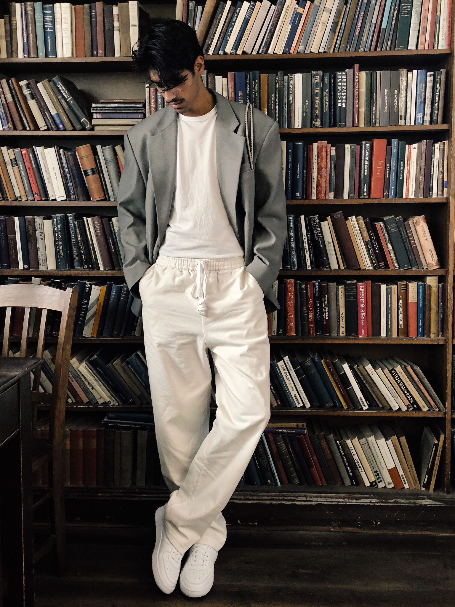 man posing in library(95)
