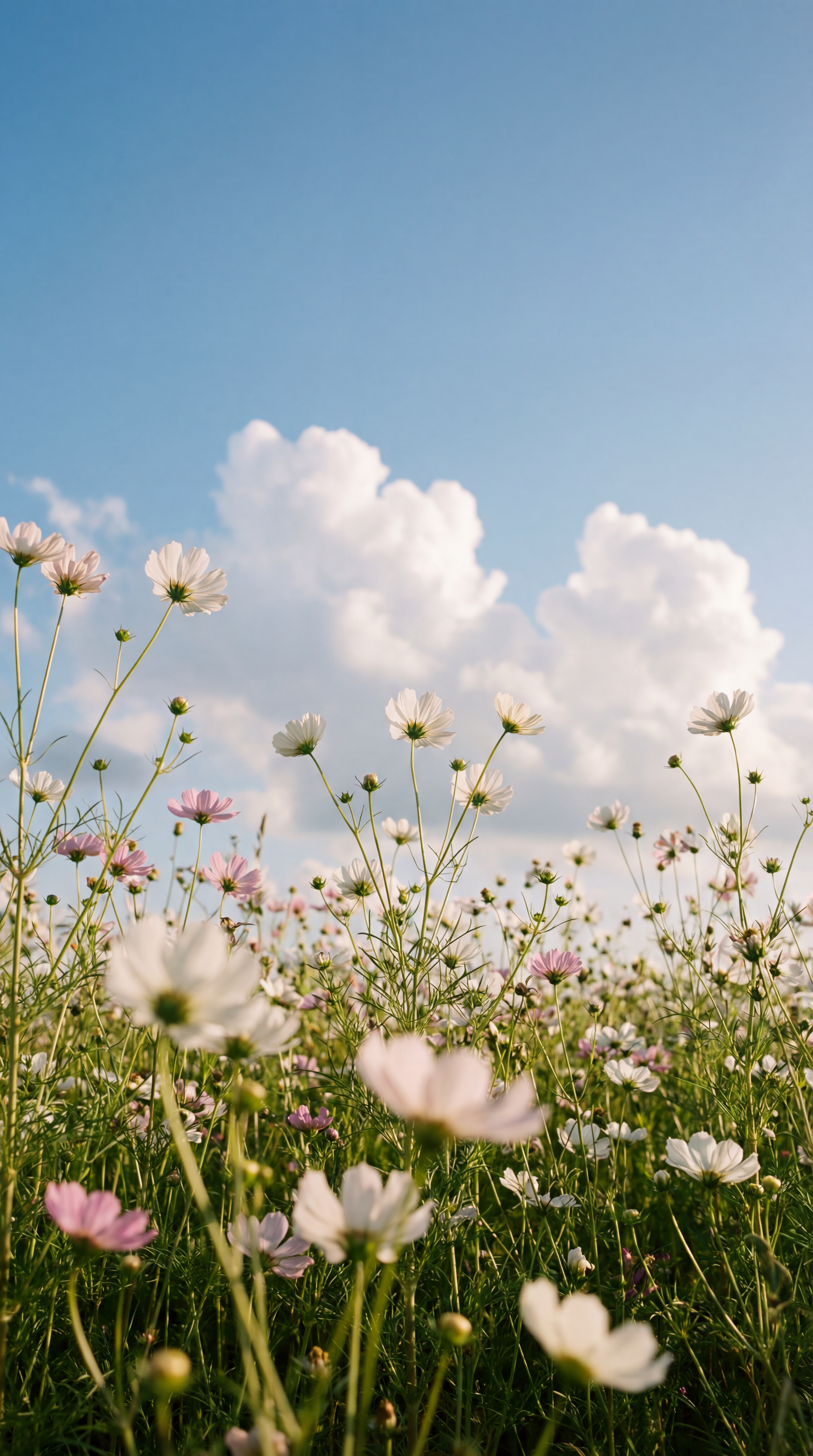 Wildflowers Reaching for Clouds