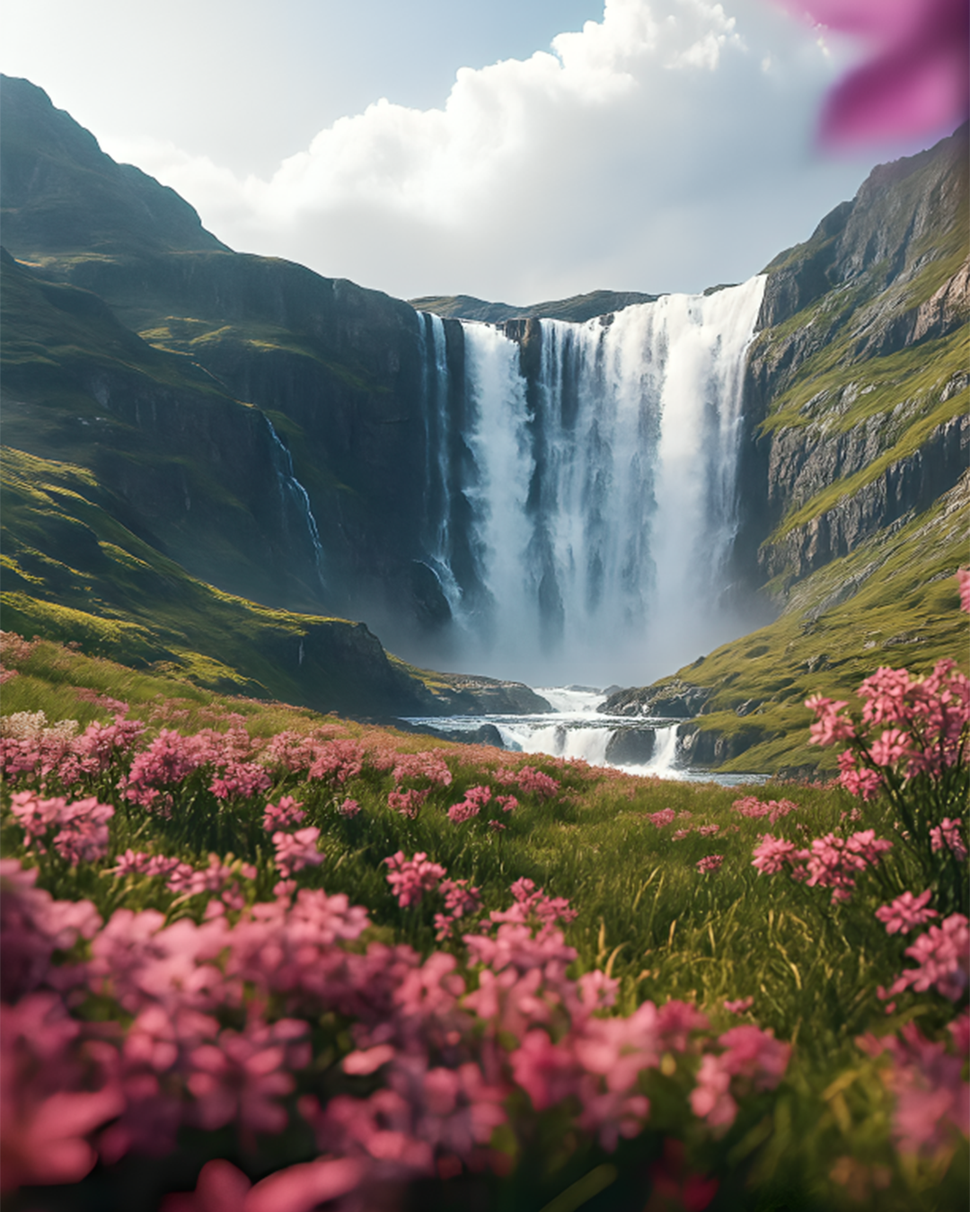 Waterfall Nature Product Background