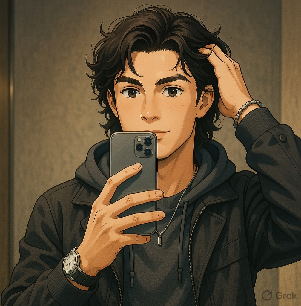 Anime Mirror Selfie Portrait