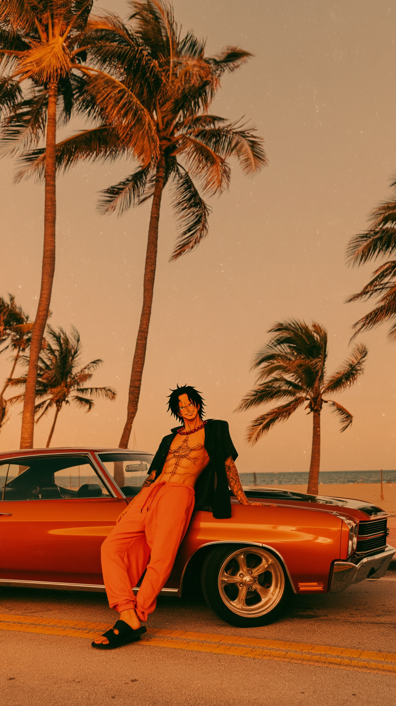 Beachside Car Lean