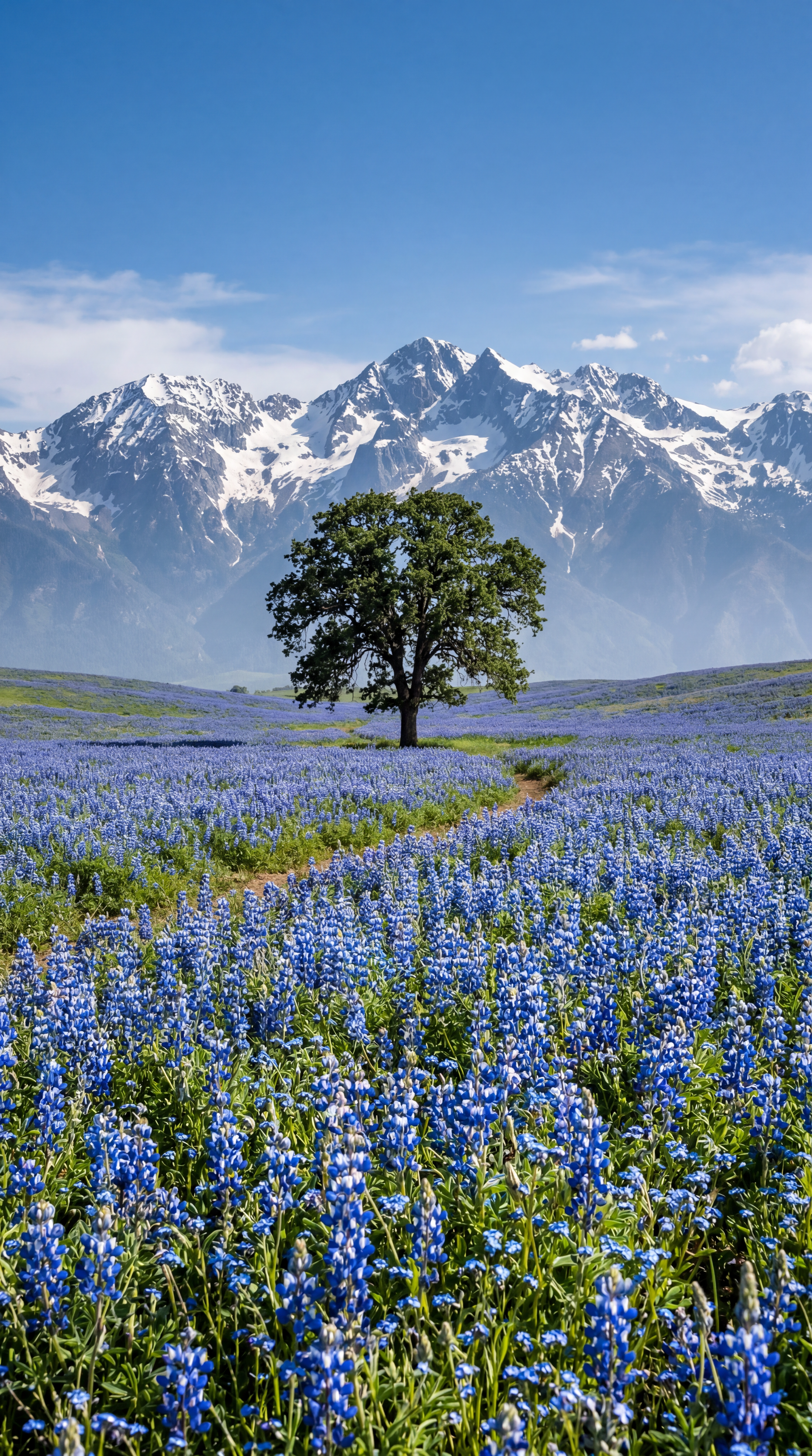 Center of Blue Bloom