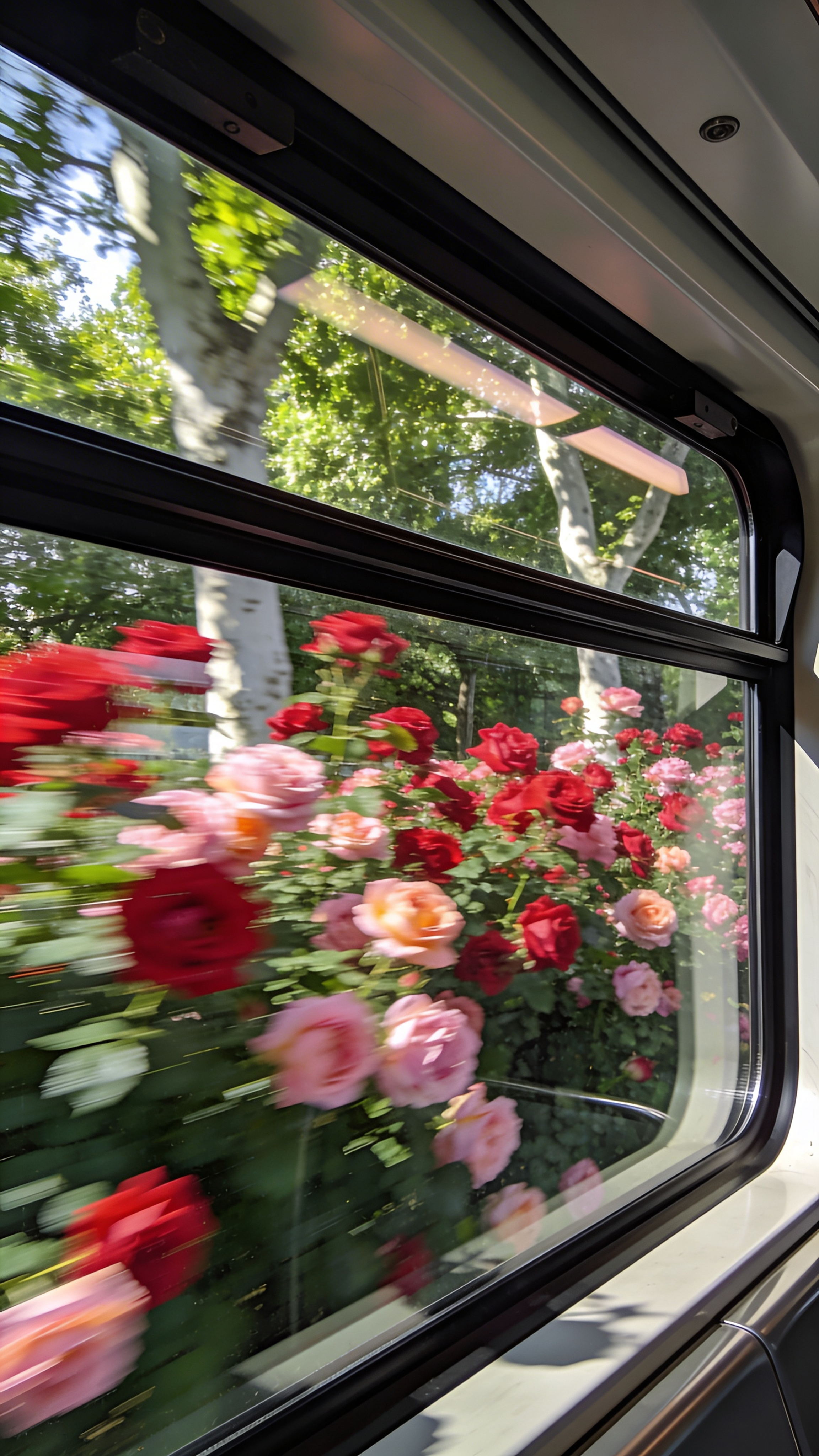Window of Passing Roses