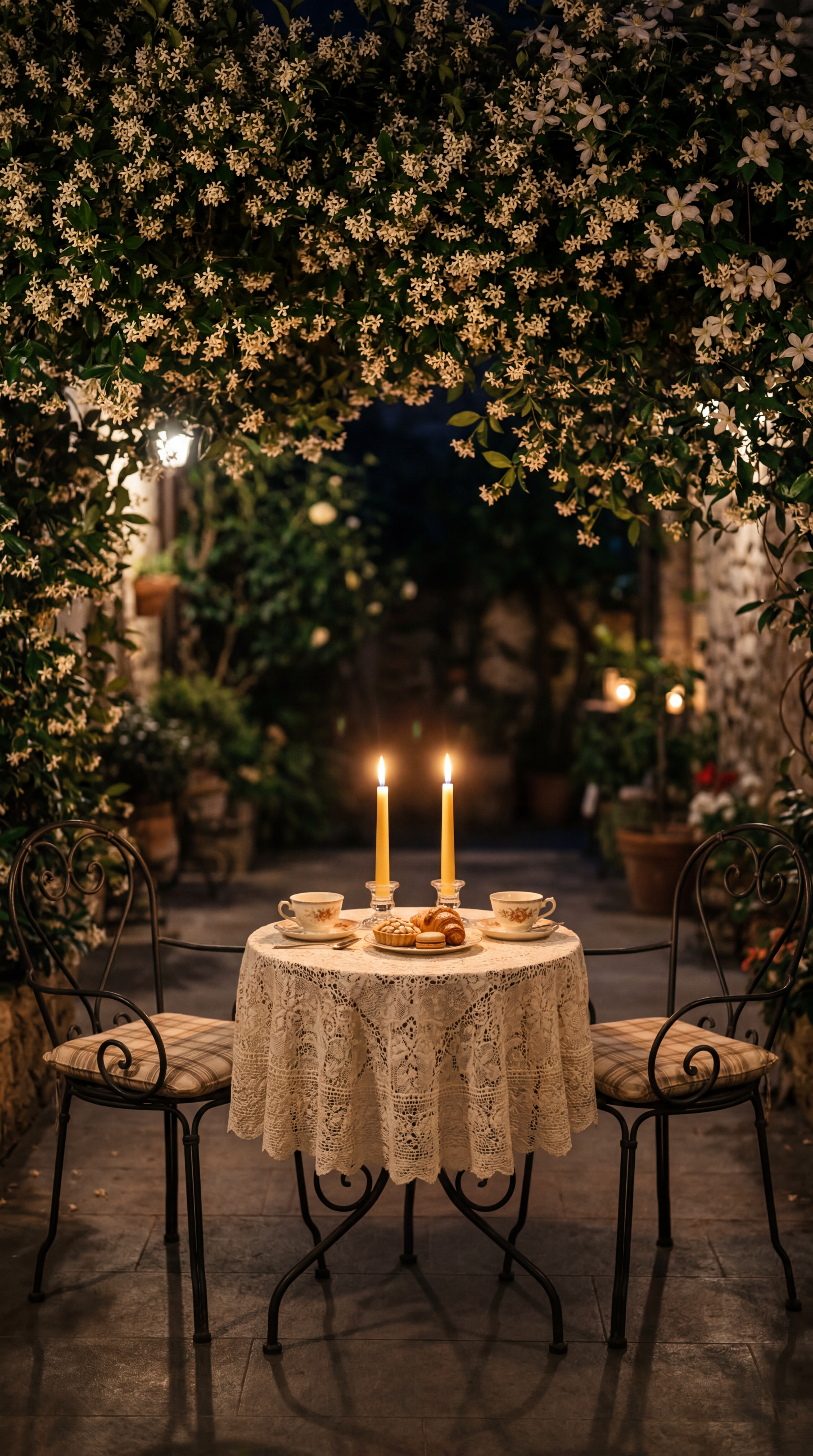 Evening Resting Beneath the Blossoms
