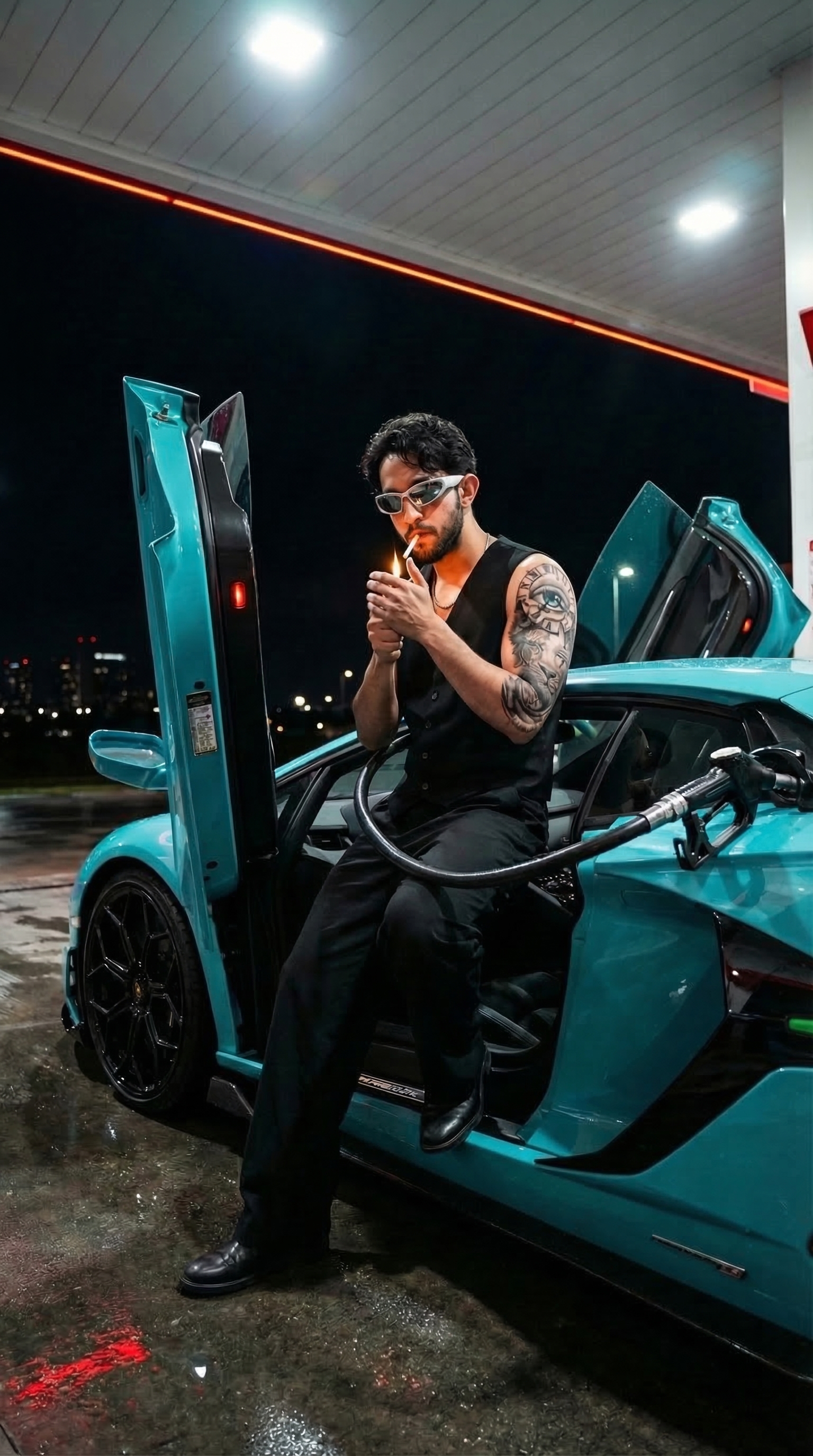Smoking with Lamborghini