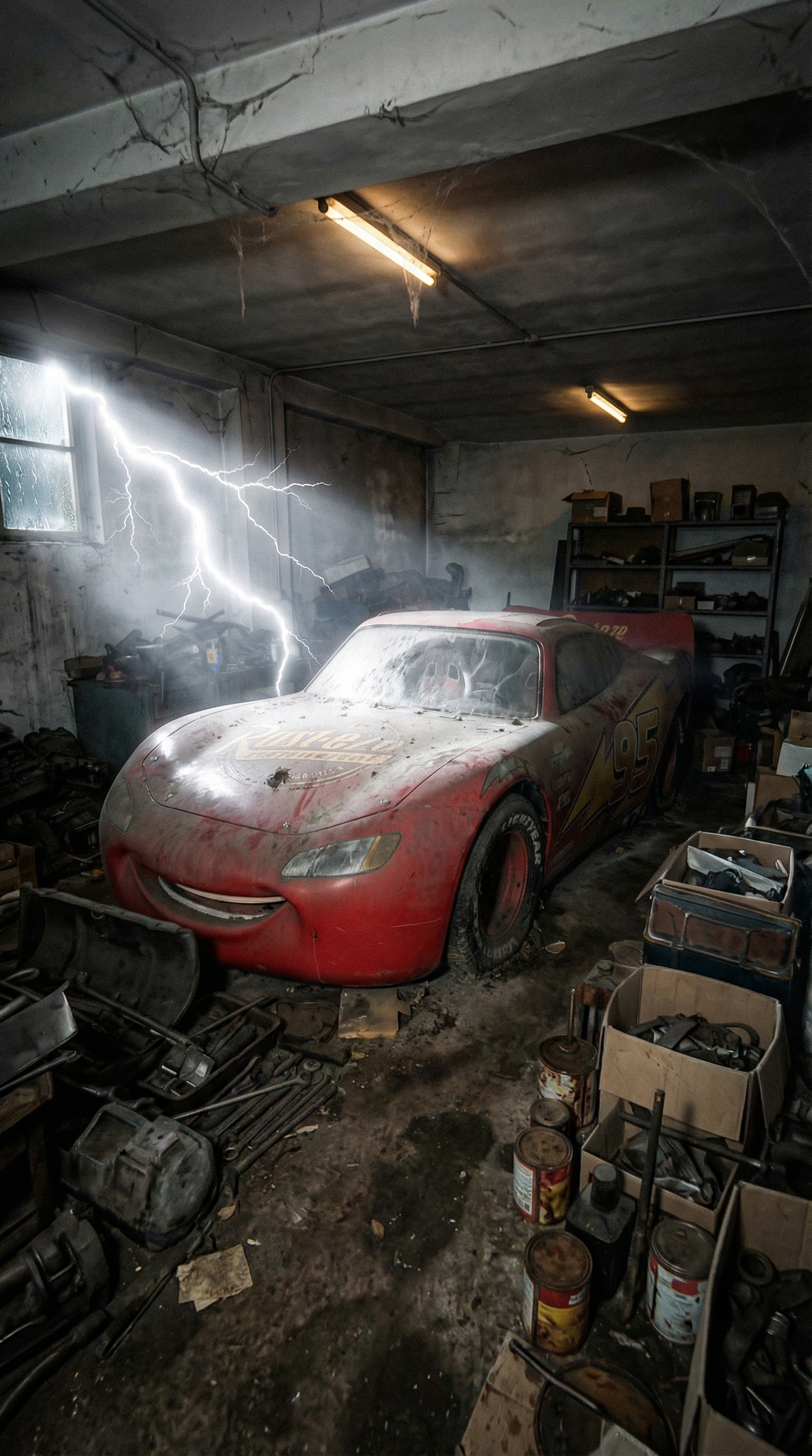 Cinematic Garage Revival Scene