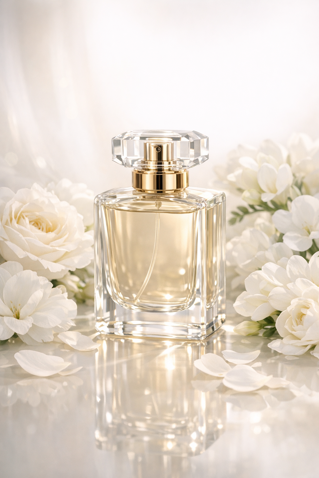 Elegant White Floral Perfume