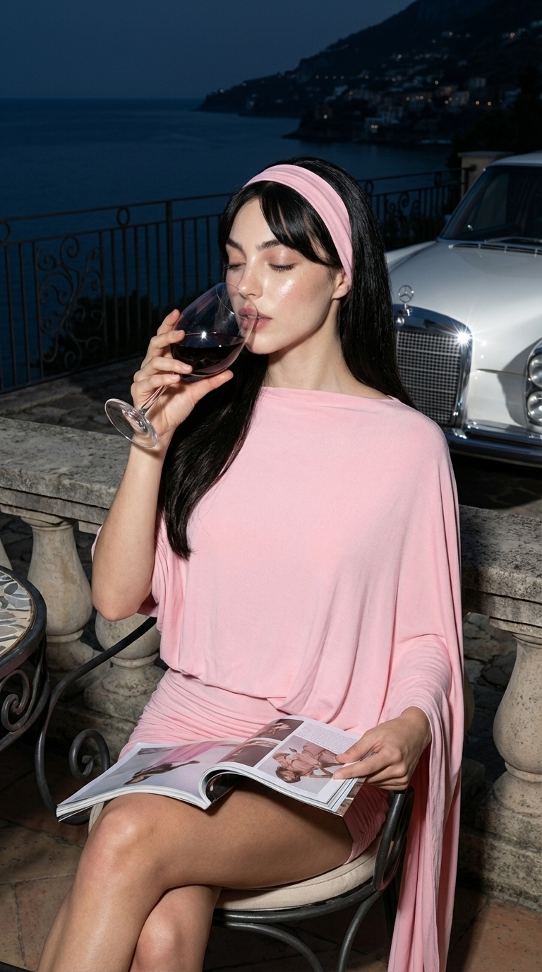 Mediterranean Night Terrace Editorial
