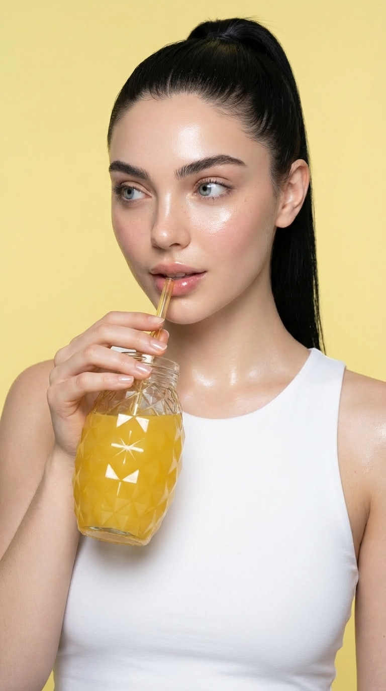 Pineapple Juice Beauty Campaign