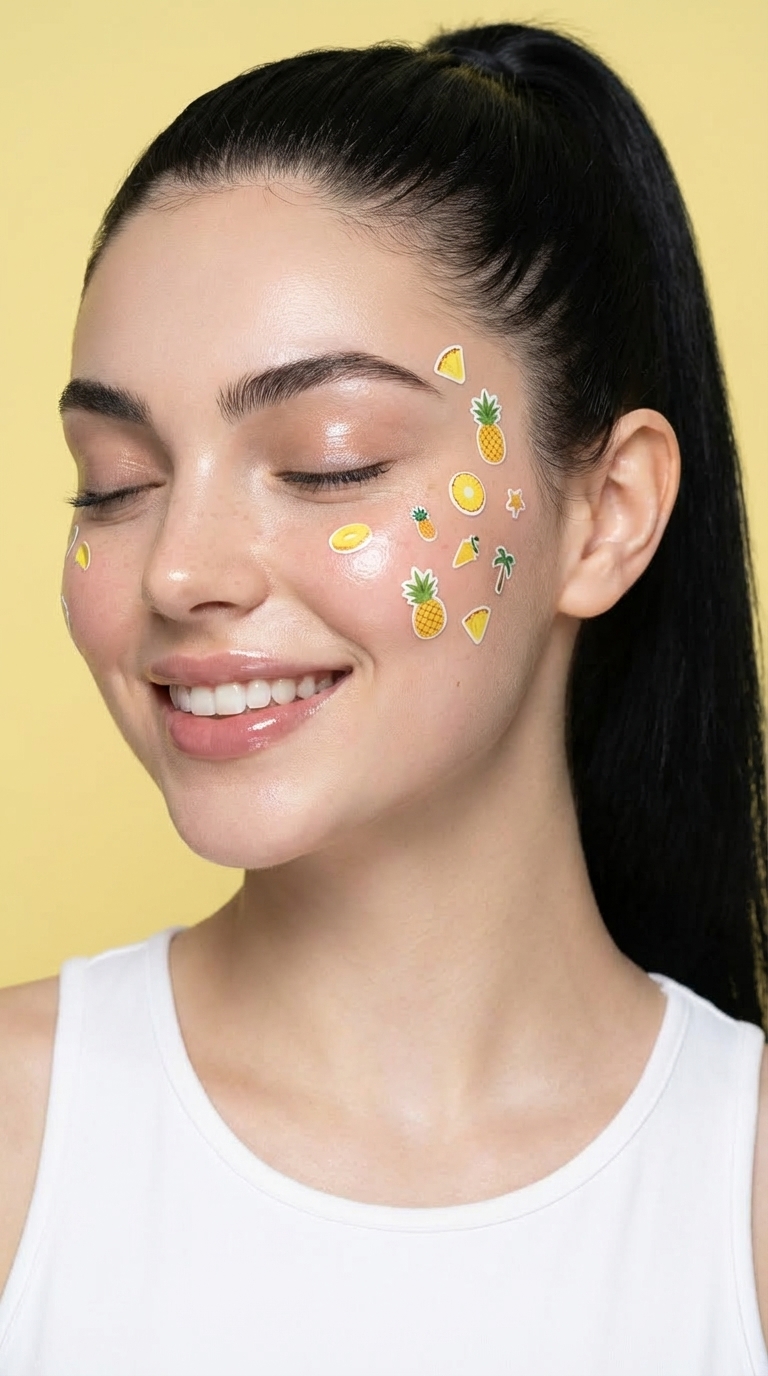 Pineapple Glow Beauty Portrait