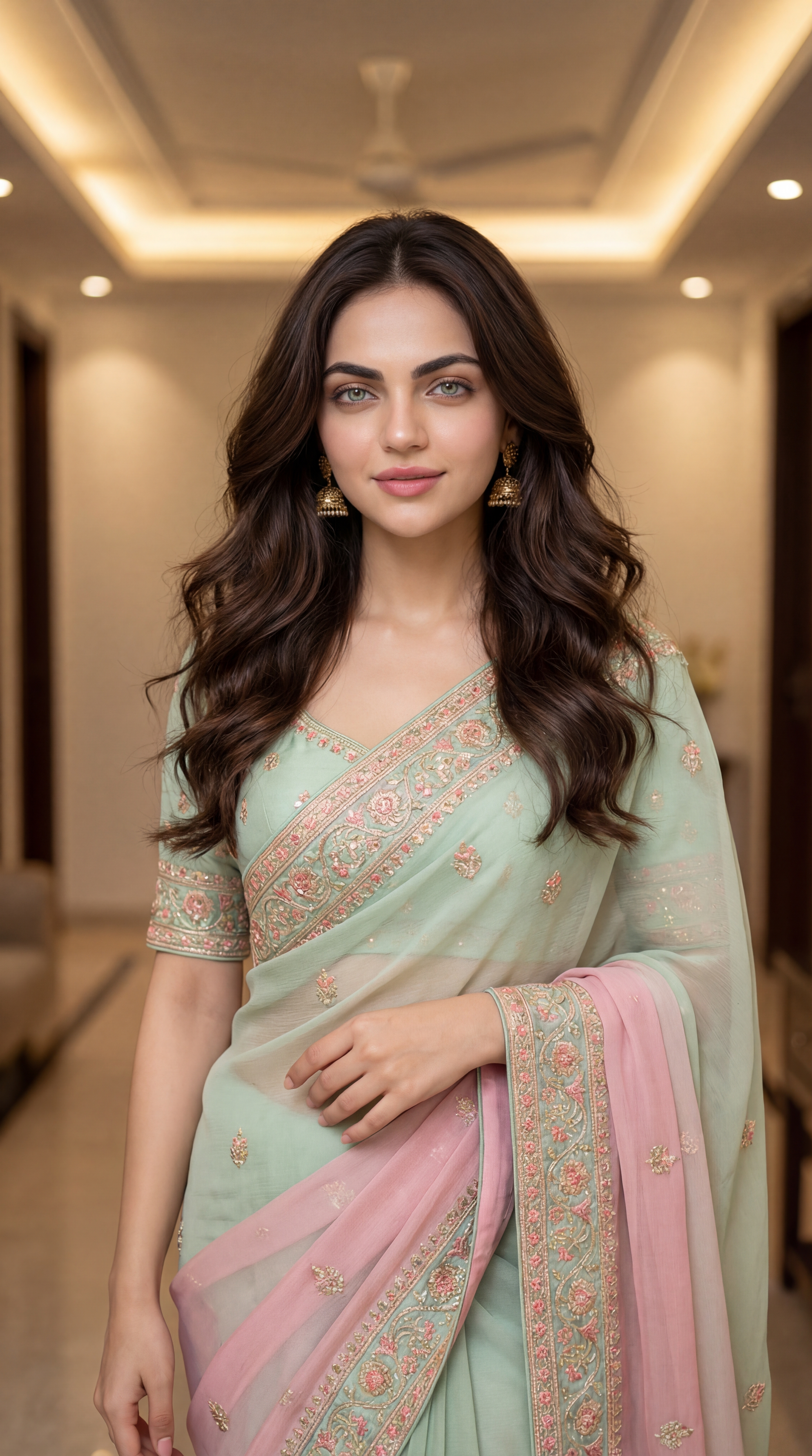 Elegant Woman in Traditional Saree