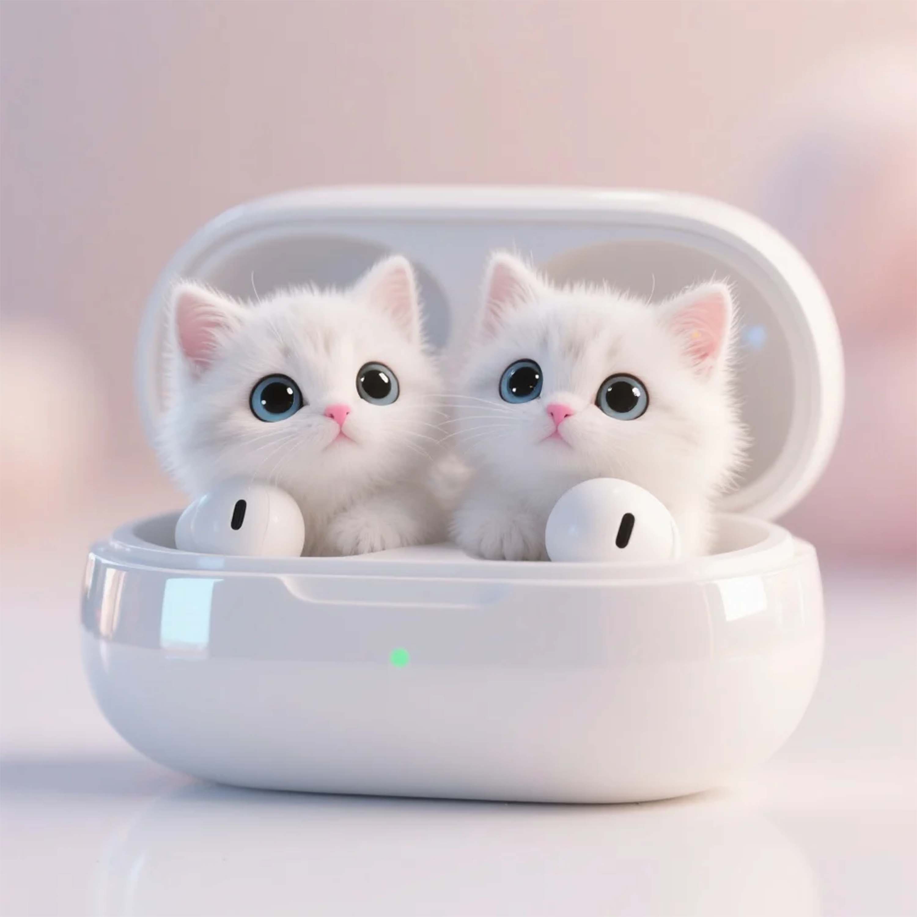 Cute Kitten Earbuds Case 3D Character