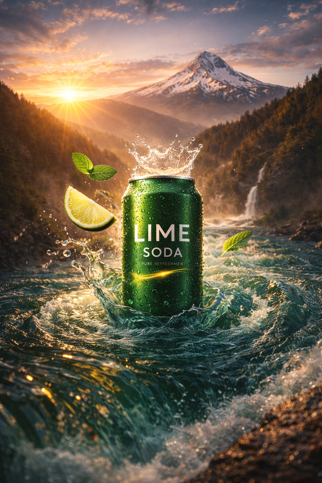 Lime Soda Splash Mountain Advertisement