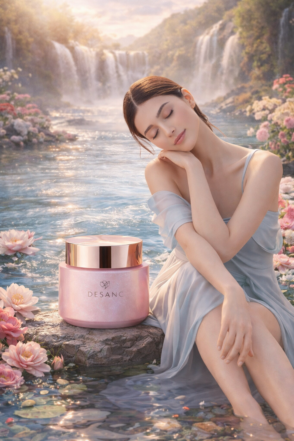 Luxury Skincare Waterfall Beauty Ad