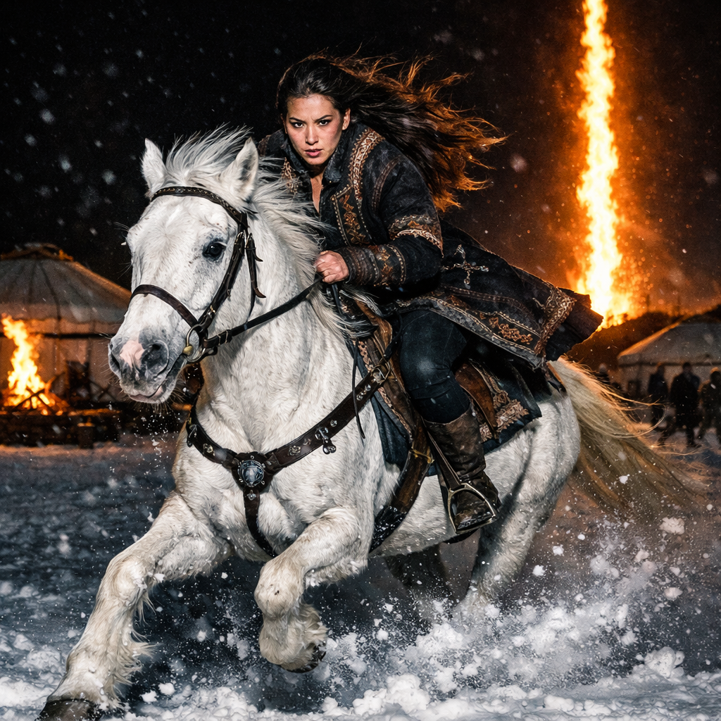 Epic Warrior Riding Horse Cinematic