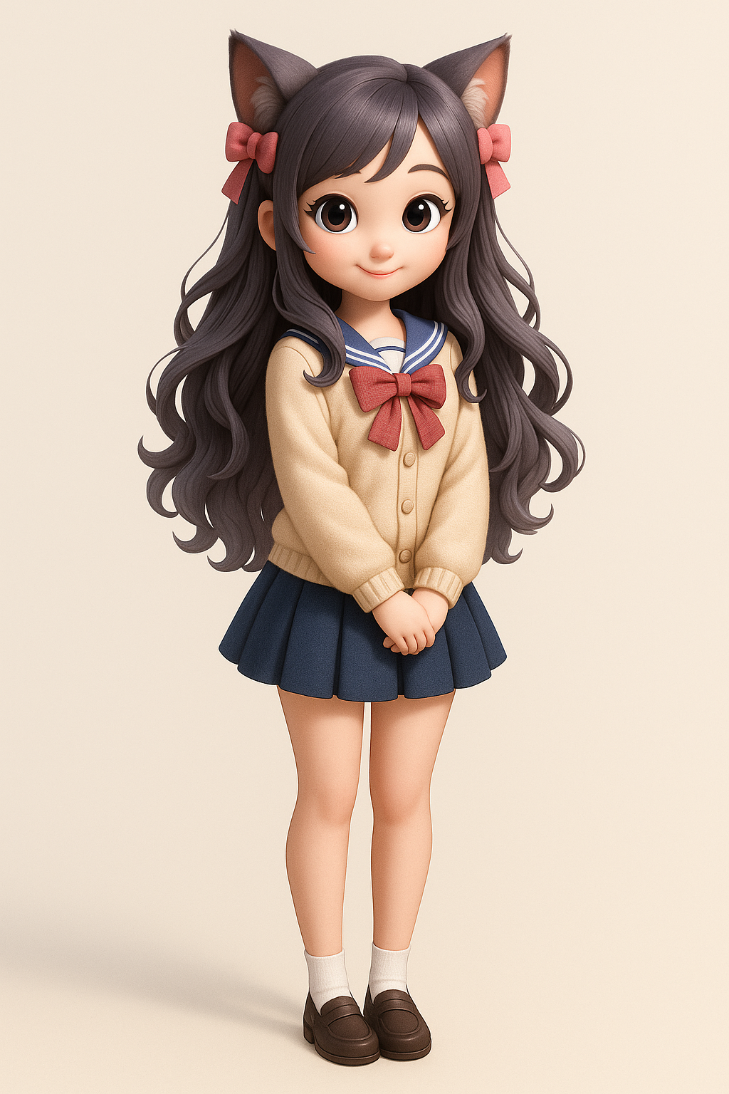 Cute Anime Cat Girl Character Prompt
