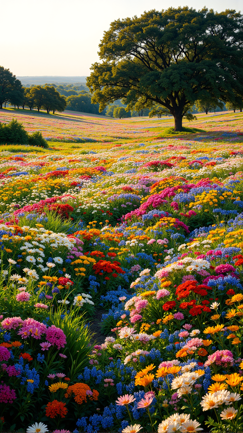 Blooming Beneath the Golden Sky