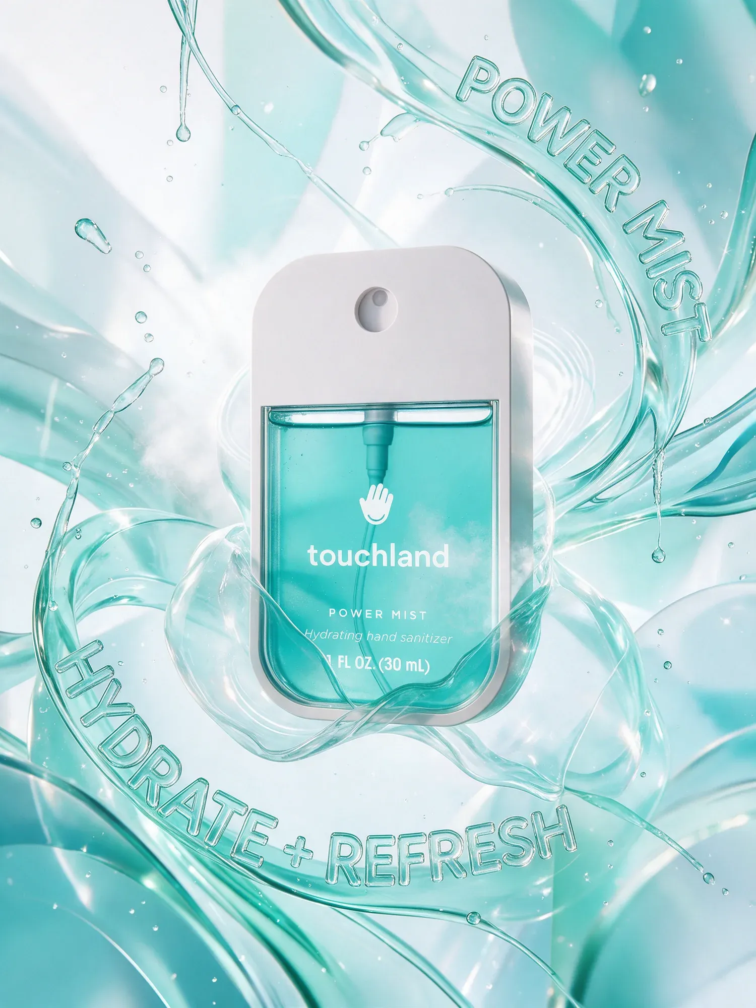 skincare con mundo 3D fluido